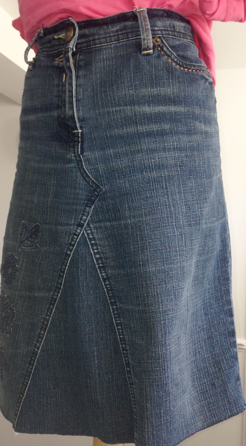 Denim Upcycling Jeans skirt