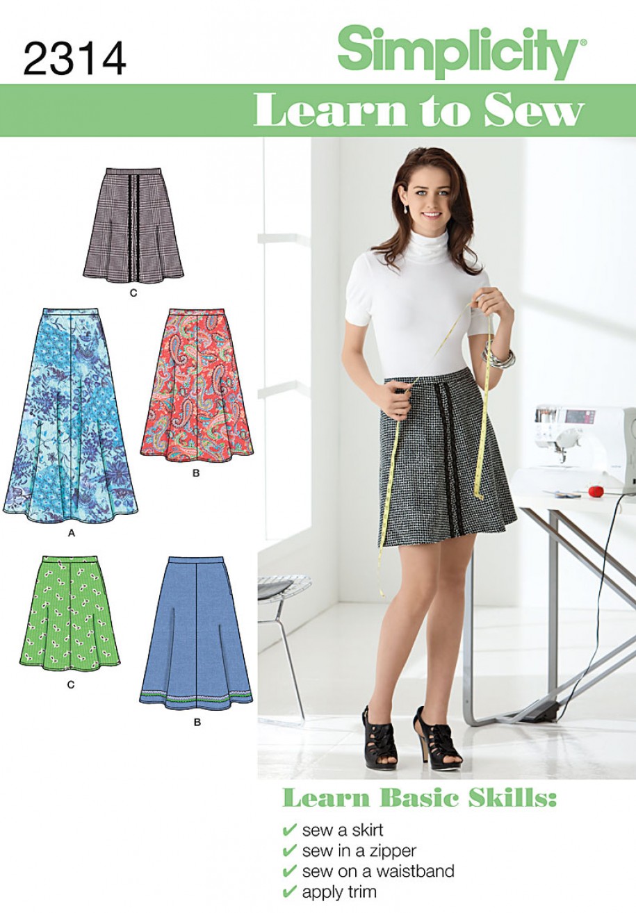 4 Panel A-line Skirt Pattern 2024