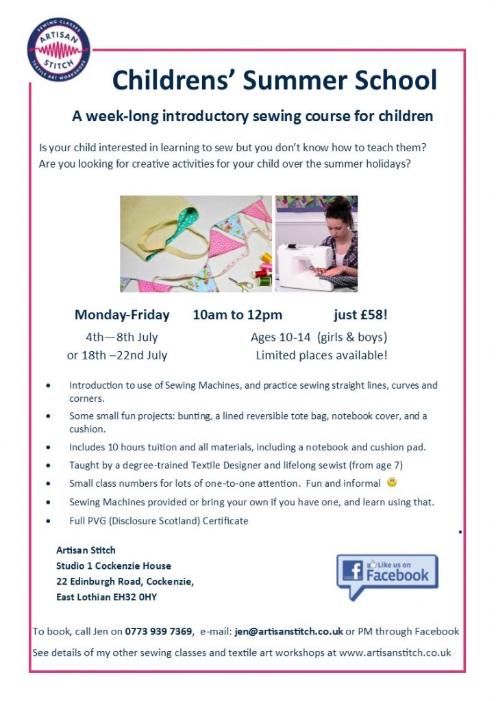 chldrens sewing course chldrens sewing course - flyer for childrens sewing classes