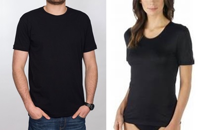 overlocker Projects - image of a large men's t-shirt re-sized to a flattering feminine shape.