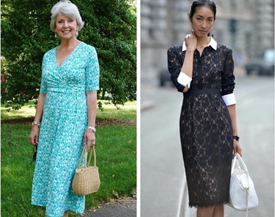 Pattern ALteration for Perfect Fit - two women looking elegant in perfectly fitting dresses